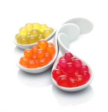 Different boba pearls Stock Photos
