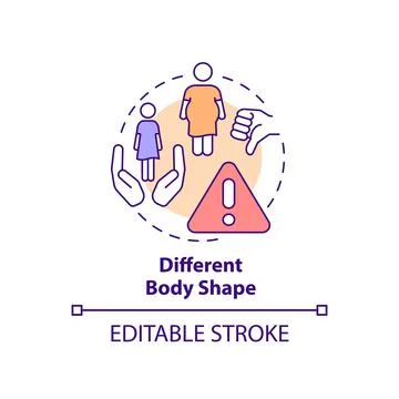 Different body shape concept icon 스톡 일러스트