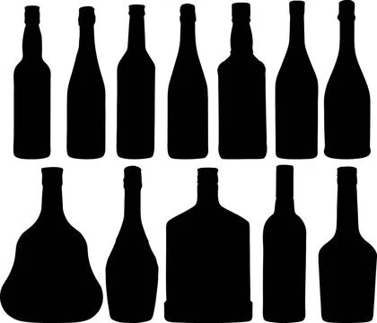 Different bottles Abstract vector illustration of the different bottles Co... Stock Photos