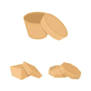 Different boxes cartoon icons in set collection for design.Packing box vector Stock Illustration