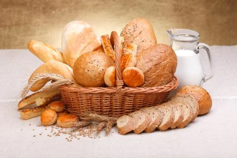 Different bread products Stock-Fotos