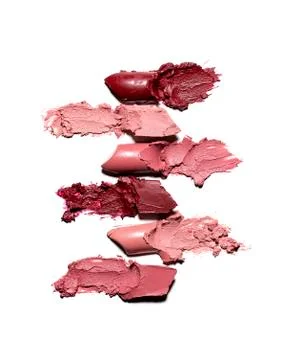 Different broken lipstick Stock Photos