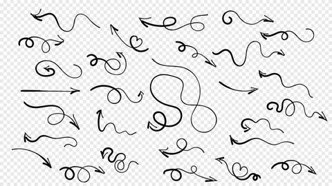Different brush drawn charcoal arrows seamless pattern. Bold lightning shaped Illustrazione stock