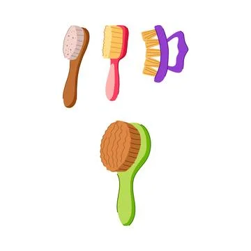 Different brushes vector collection for personal hygiene Stock Illustration