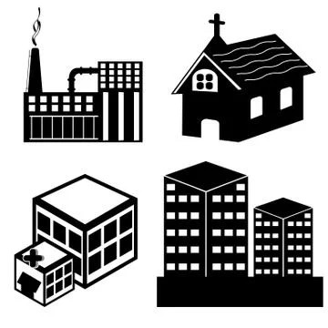 Different building Stock Illustration
