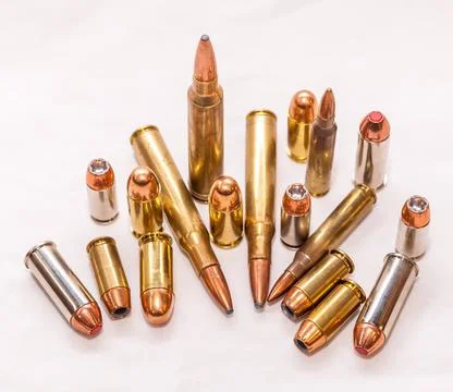Different bullets on a white background Stock Photos