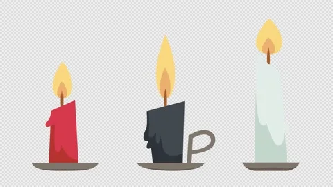 Different burning candles. Stock Footage 253850556