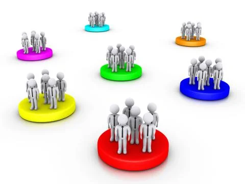 Different business groups Stock Illustration