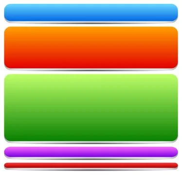 Different Button, Banner Shapes, Bars Illustrazione stock