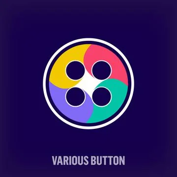 Different button logo. Stock Illustration
