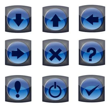Different button sets Stock Illustration