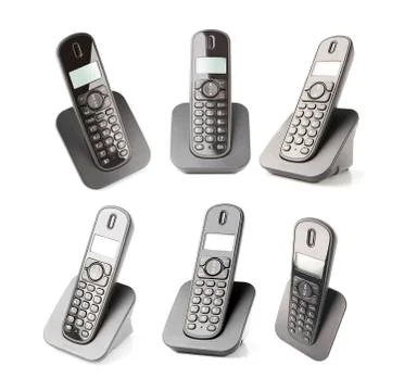 Different captures of a dect phone Stock Photos