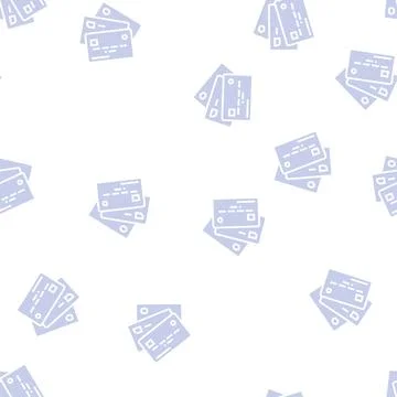 Different card glyph seamless pattern Stock Illustration