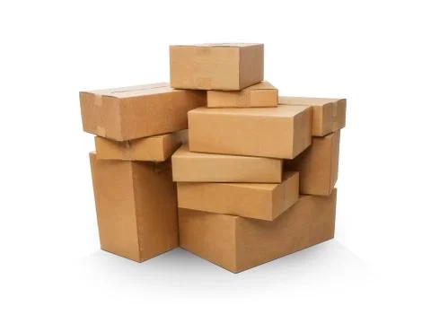 Different cardboard boxes Stock Photos
