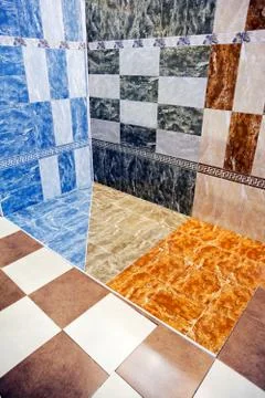 Different ceramic tiles Stock Photos