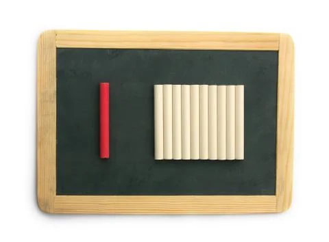 Different chalk on blackboard Stock Photos