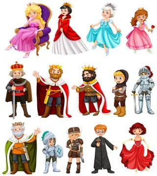 Different characters of king and queen イラスト素材