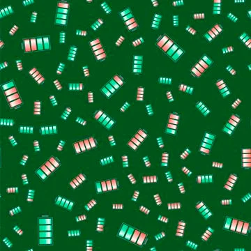 Different Charge of Battery Seamless Pattern Stock Illustration