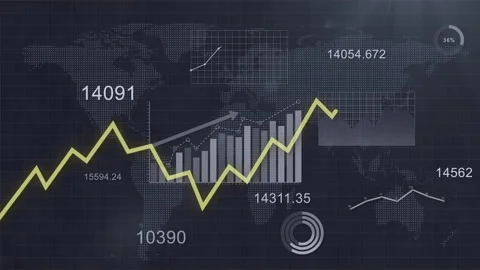 Different charts and graphs Stock Footage 155672845