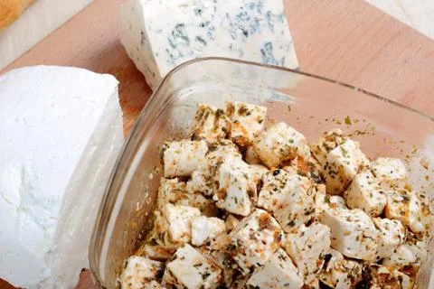 Different cheeses Stock Photos