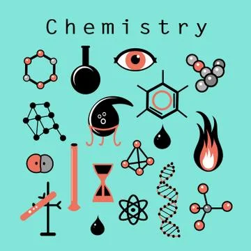 Different chemical elements Stock Illustration