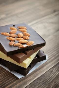 Different Chocolate bar Stock Photos
