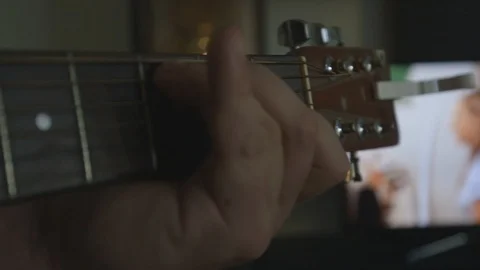 Different Chords On A Guitar Stock-Footage 121288376