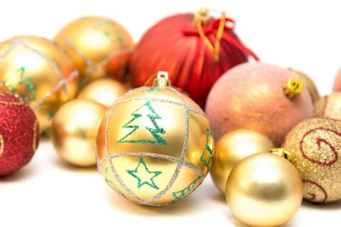 Different Christmas balls Stock Photos