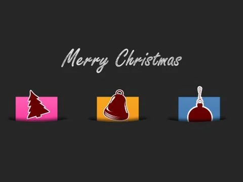 Different christmas object coming out from pocket Stock Illustration