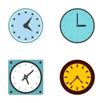 Different clocks displaying time management and punctuality Stock Illustration
