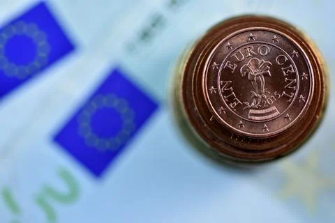 Different Close up EURO Bank note and currency Stock Photos
