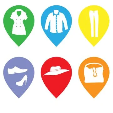 Different clothes and accessories Stock Illustration
