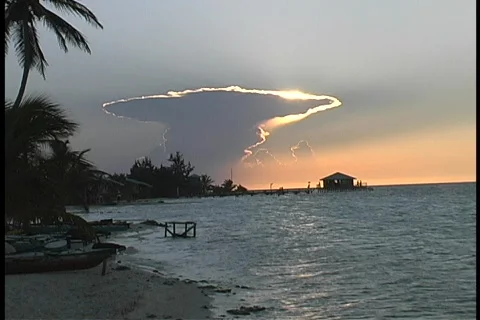 Different clouds in Belize Stock-Footage 81120