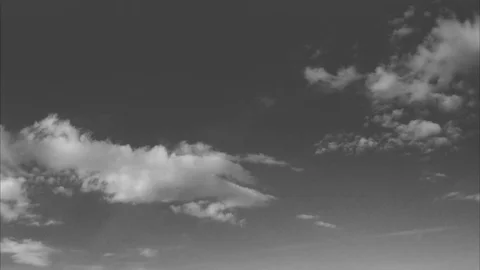 Different Clouds Black And White Timelapse Stock Footage 82049344