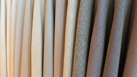 Different collored textile fabrics Vídeo Stock 253315242