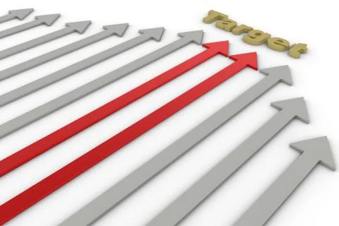 Different color arrows Stock Illustration