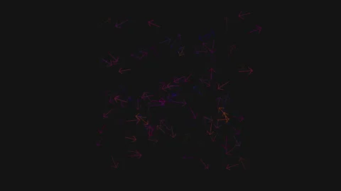 Different color arrows moving abstract animation with black background Video stock 209154035