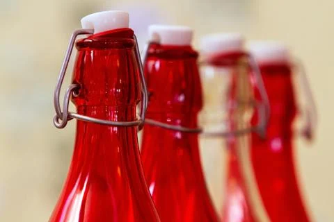Different color bottles Stock Photos