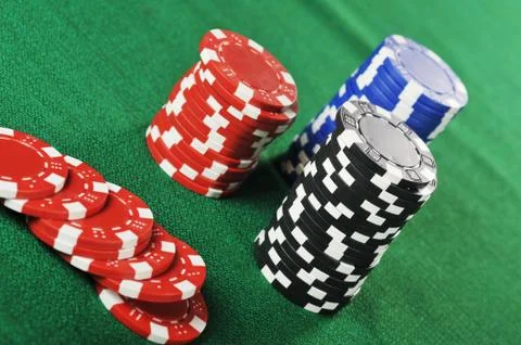 Different color chips Stock Photos