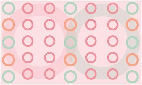 Different color of circle make a perfect combination of an artwork Illustrazione stock