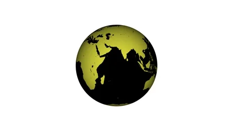 Different color Earth Globe Showing Pacific Ocean on White Background . Det.. Stock Footage 321624909