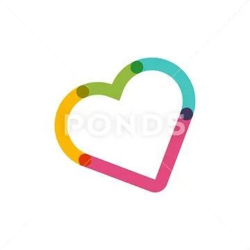 Vector illustration of symbolic heart shape design for love theme