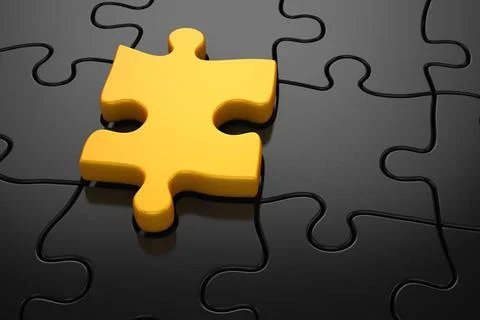 Different color puzzle piece Different color puzzle piece , This is a 3d c... Stock Photos