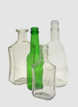 Different colored bottles Stock Photos