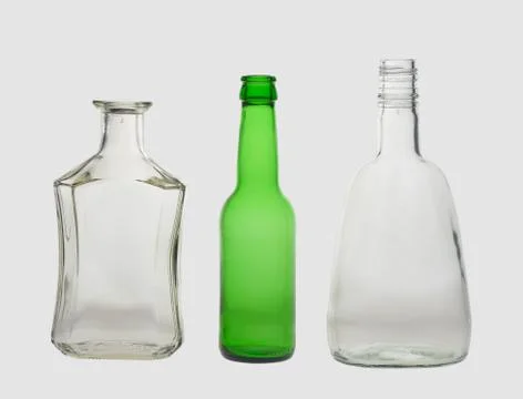 Different colored bottles Stock Photos