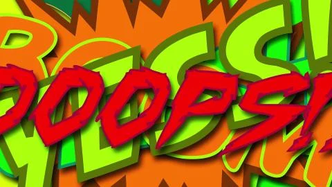 Different colored comic speech words layered on top of each other. Bright Stock Illustration