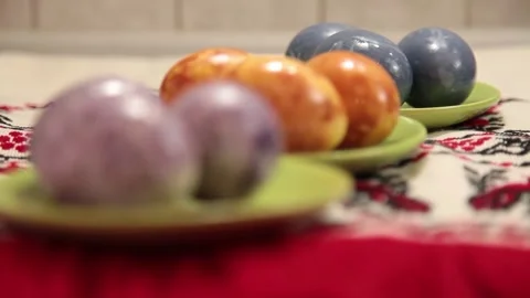 Different colored eggs for easter Stock Footage 137462760