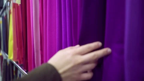 Different colored fabrics Stock Footage 75637714