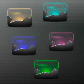 Different colored illuminated splinters Illustrazione stock