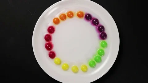 Different colored rainbow sweets. Time lapse Stock Footage 73081197